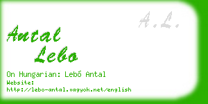 antal lebo business card